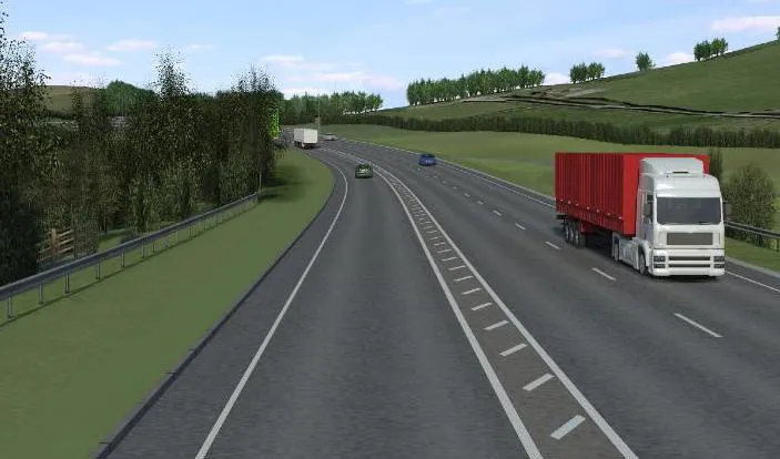 B714 overtaking lane mock up