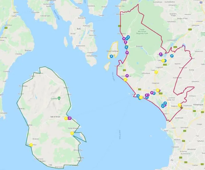 EV charge locations map 2020