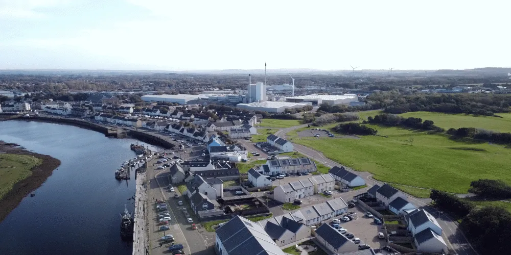 Drone footage of Irvine Harbourside